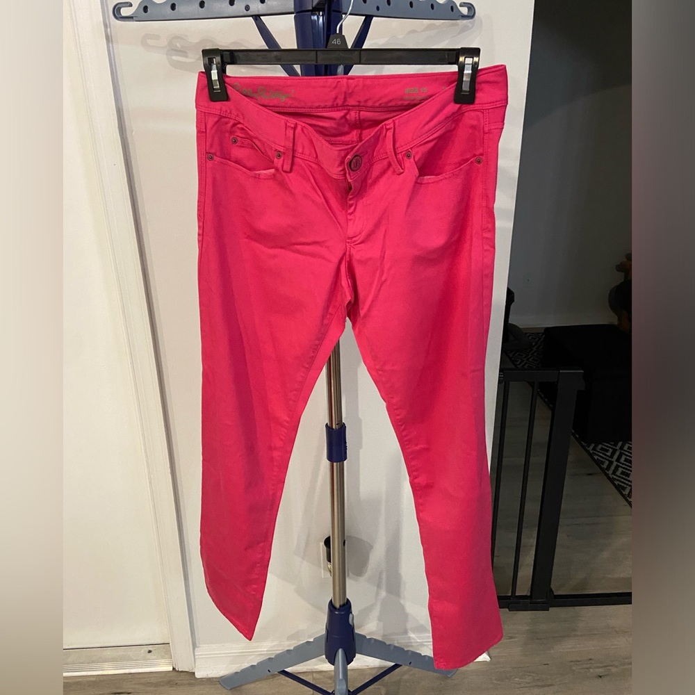 Lilly Pulitzer Worth Skinny Hot Pink Jeans
